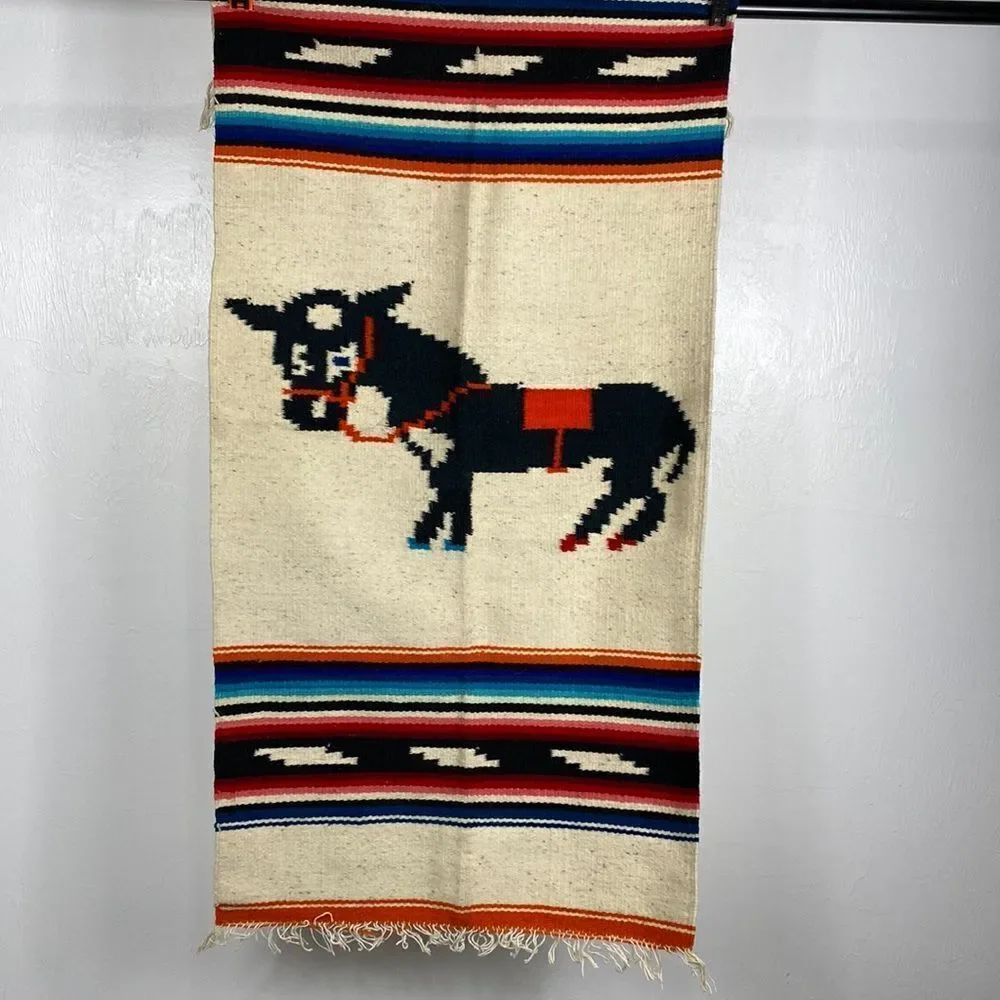 Donkey Print Rug With Fringe